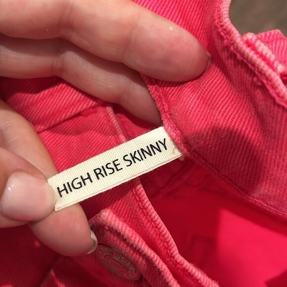 Rag & bone high rise bull pink skinny ankle jeans pants, Size 24 - Picture 10 of 12